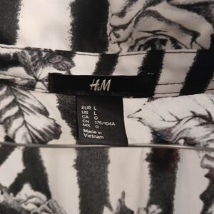 H&M Black and White Floral Dress